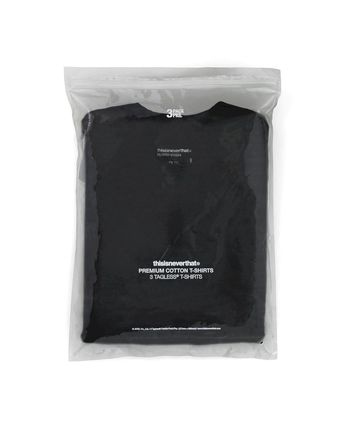 디스이즈네버댓(THISISNEVERTHAT) 3 TAGLESS T-SHIRTS Black