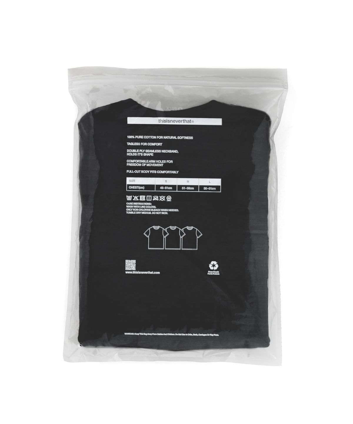 디스이즈네버댓(THISISNEVERTHAT) 3 TAGLESS T-SHIRTS Black