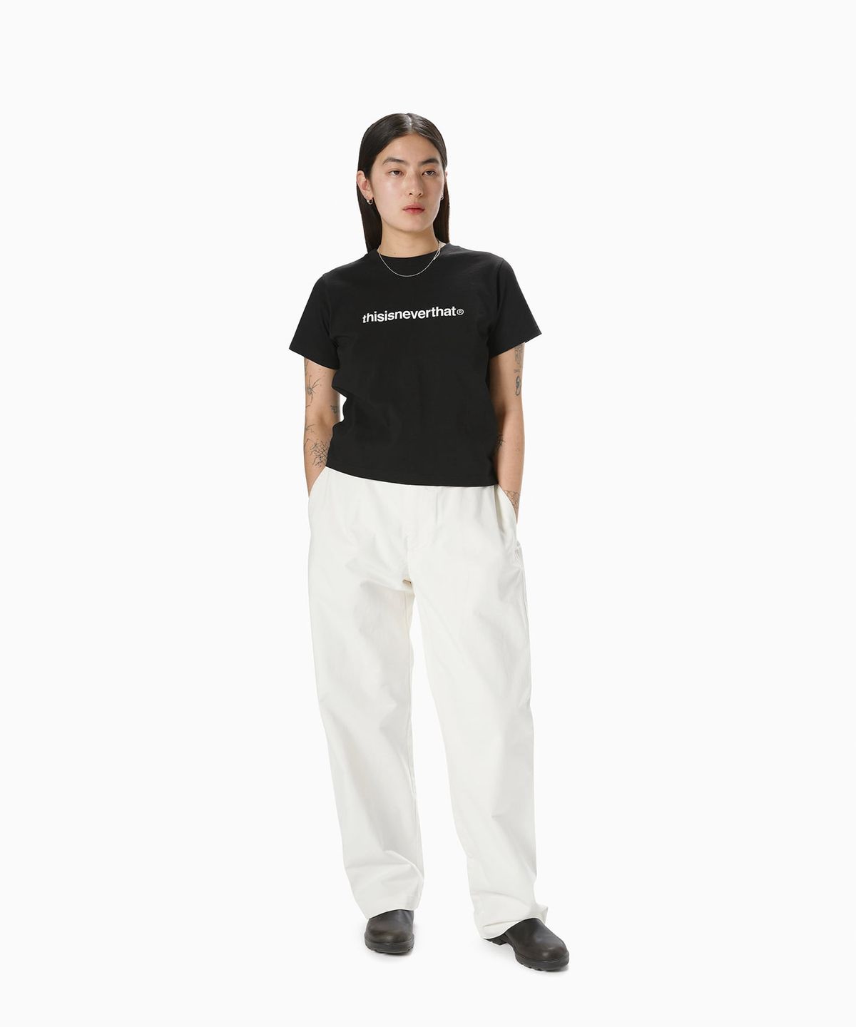 디스이즈네버댓(THISISNEVERTHAT) T-Logo W Tee Off Black