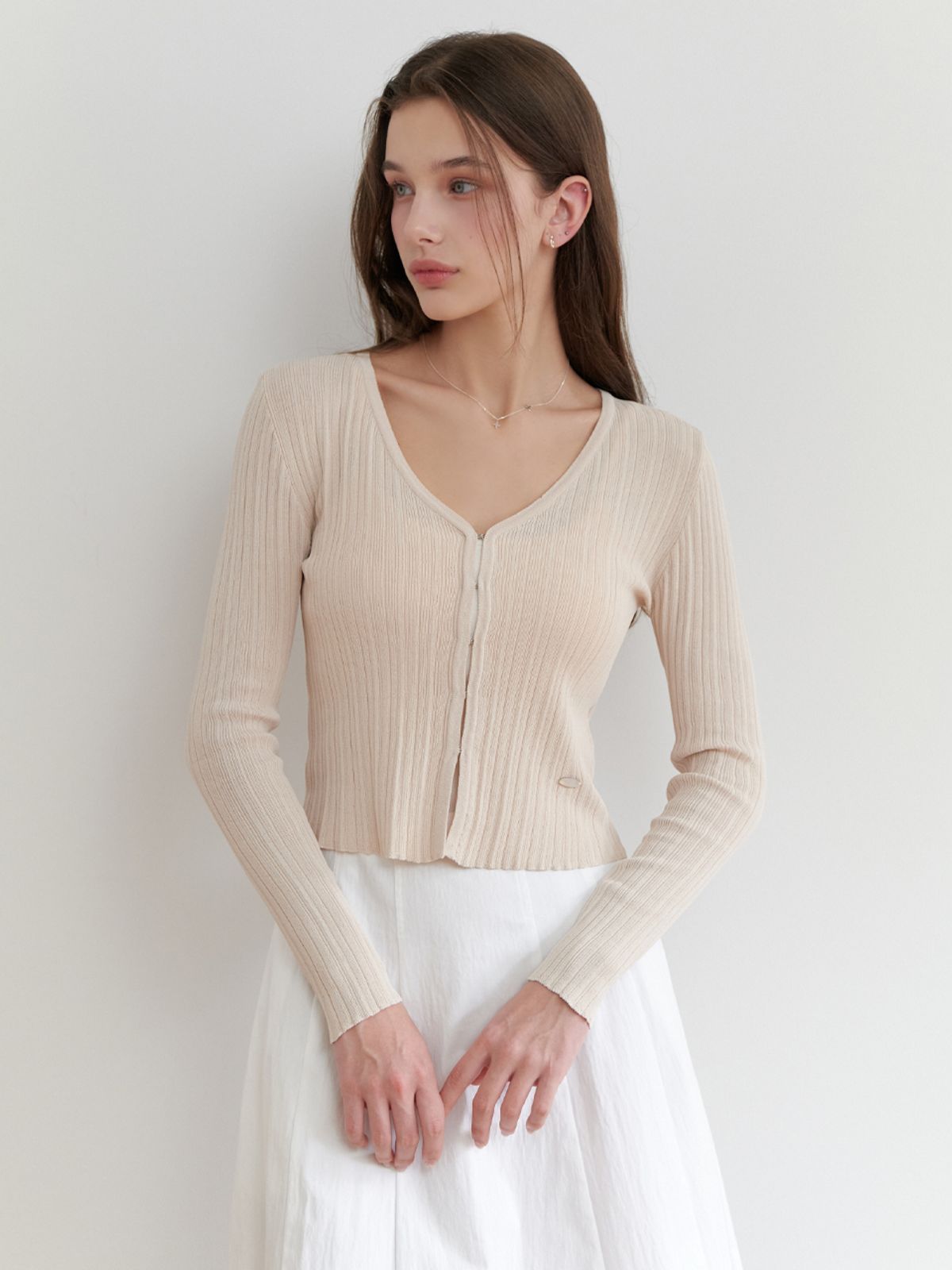 리엘(RE L) [3rd] Drawing v cardigan (beige)