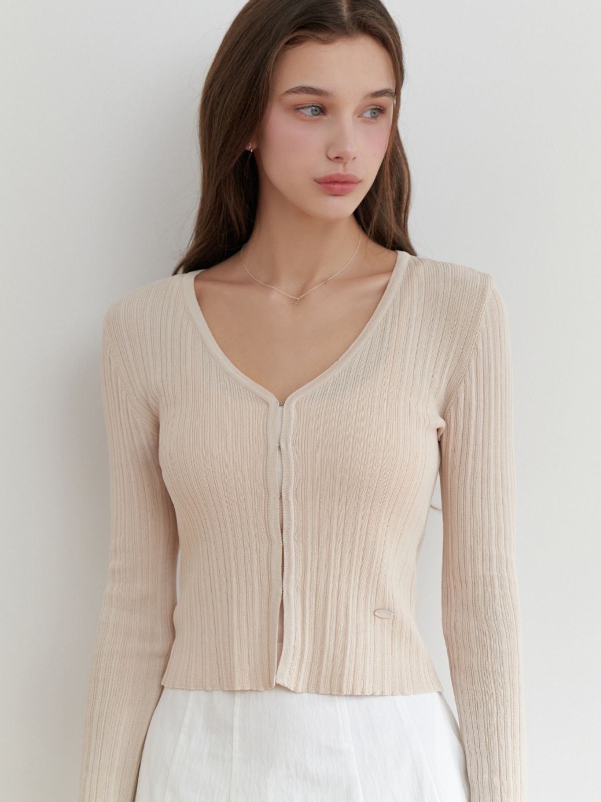 리엘(RE L) [3rd] Drawing v cardigan (beige)
