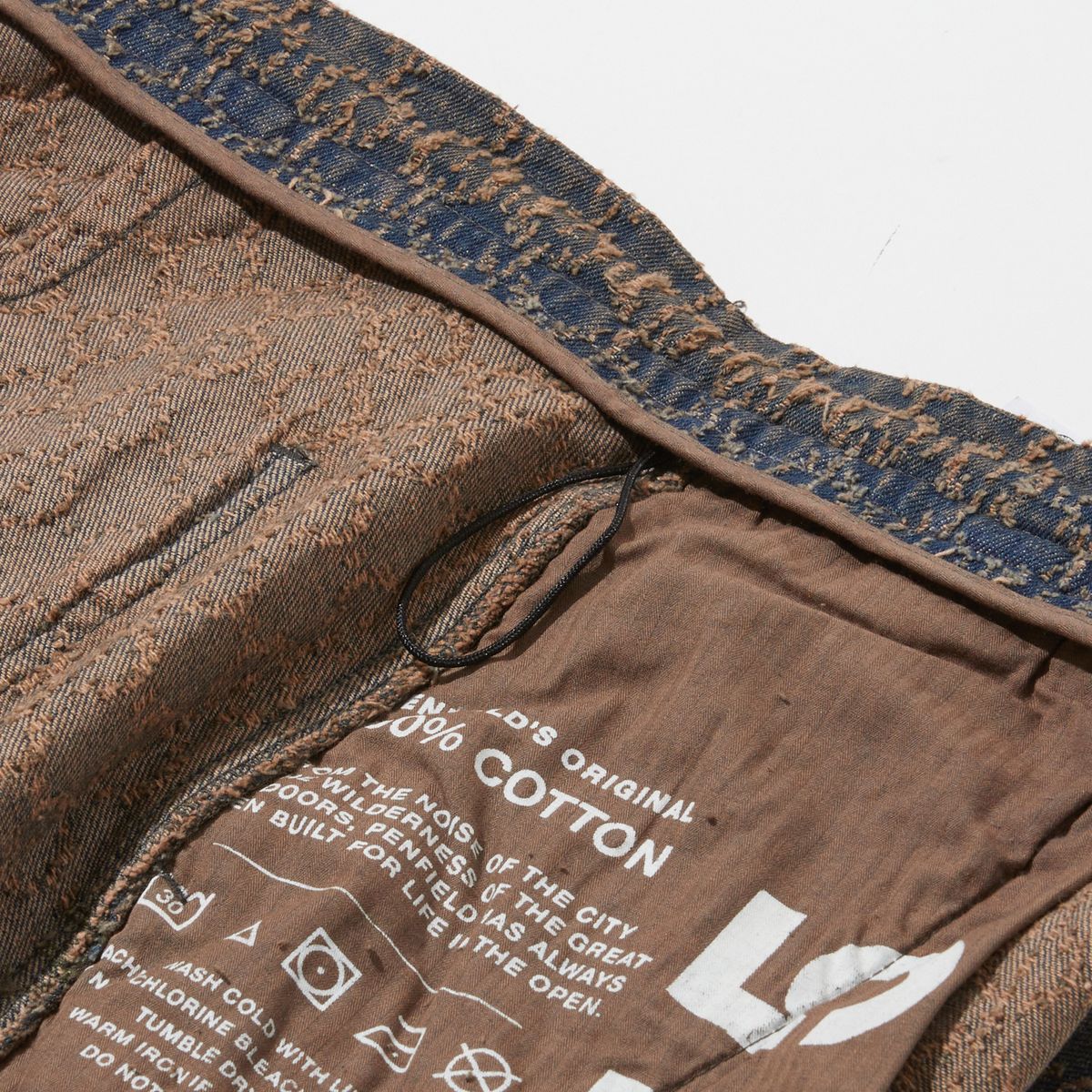 펜필드(PENFIELD) 패턴 데님 버뮤다 팬츠 다크인디고_FR1WP10U
