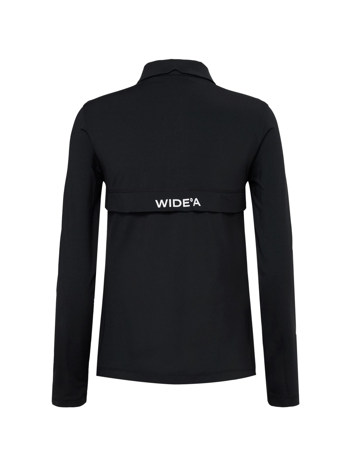 와이드앵글(WIDEANGLE) TO 절개 포인트 폴로 티셔츠 L_Black