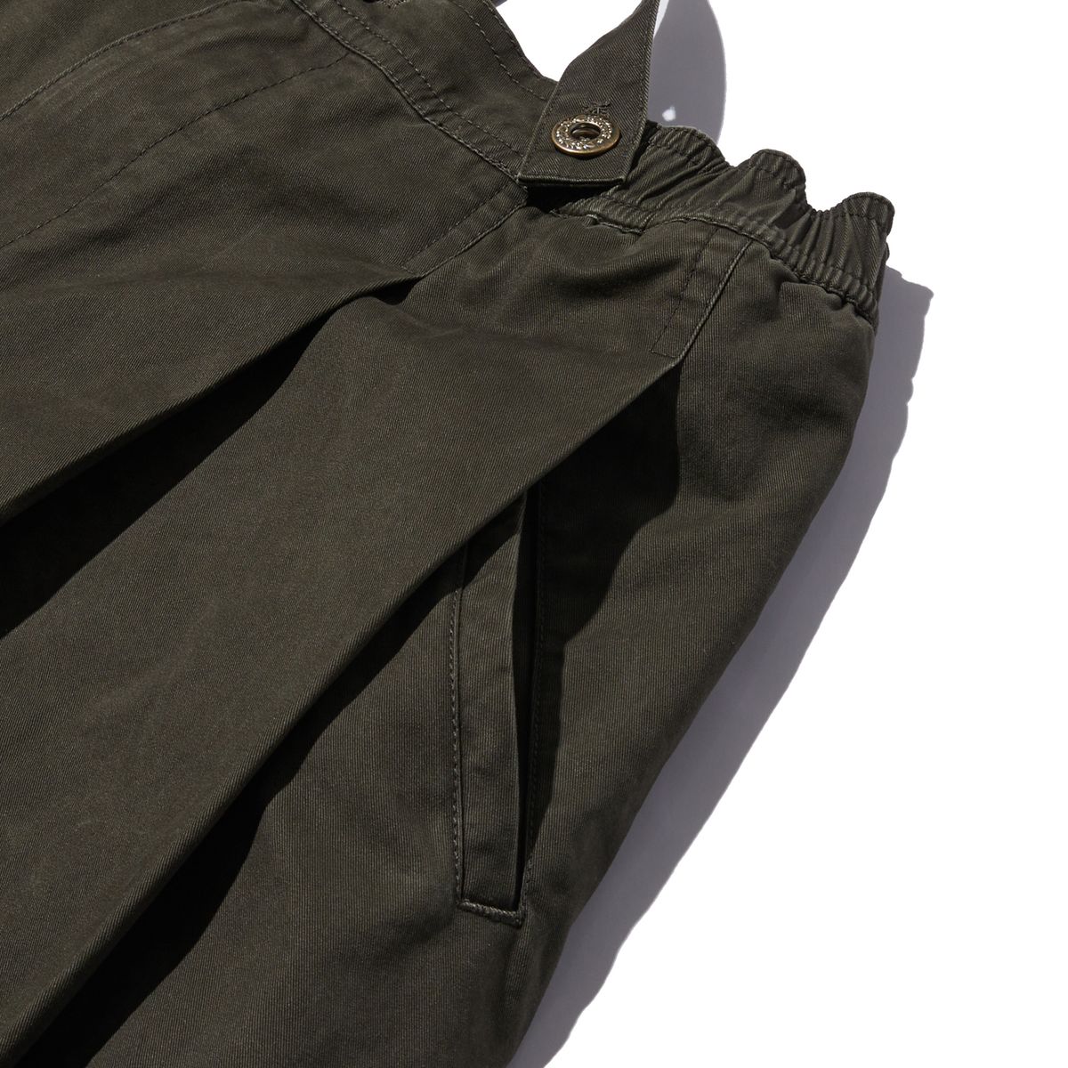 펜필드(PENFIELD) 페이디드 서스펜더 큐롯 팬츠 올리브_FR1WP31U