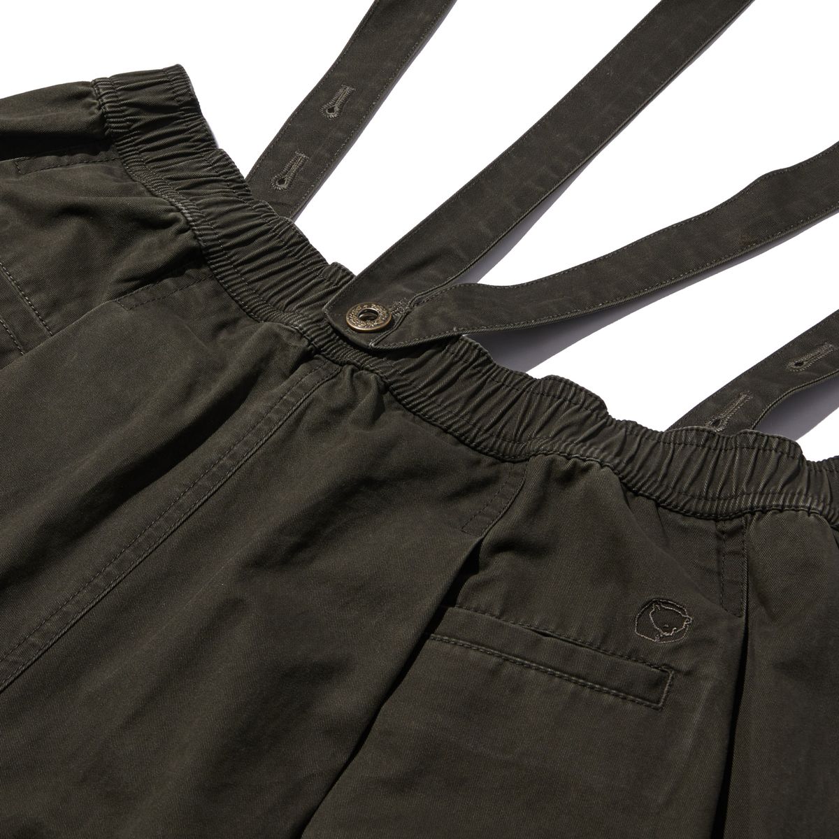 펜필드(PENFIELD) 페이디드 서스펜더 큐롯 팬츠 올리브_FR1WP31U