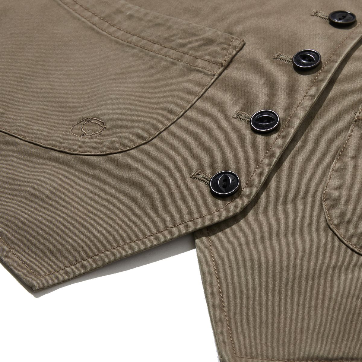 펜필드(PENFIELD) 우먼즈 시그니처 페이디드 코튼 메디발 베스트 베이지_FR2WV01F