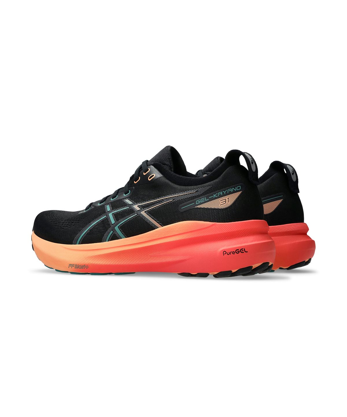 아식스(ASICS) 젤-카야노 31 맨 와이드 - 블랙:레이니레이크 / 1011B869-004