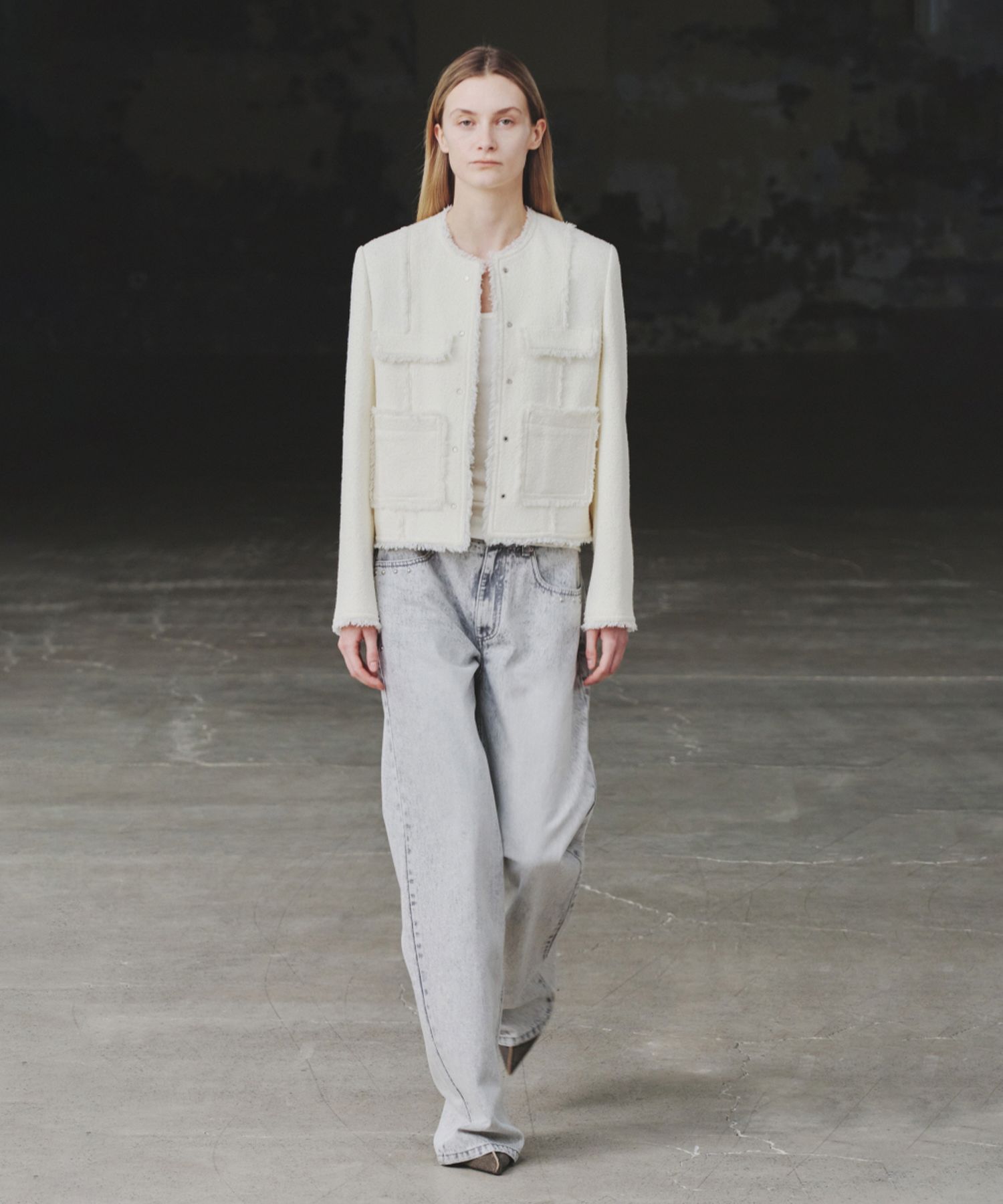 [INSILENCE] STUD TWEED JACKET /追跡付 MUSINSA | INSILENCE WOMEN Studded Tweed Jacket BLACK