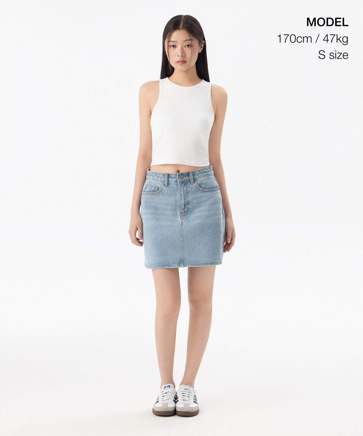무신사 스탠다드 우먼(MUSINSA STANDARD WOMAN) 우먼즈 레이서 백 크롭 브라 탱크 탑 [화이트]