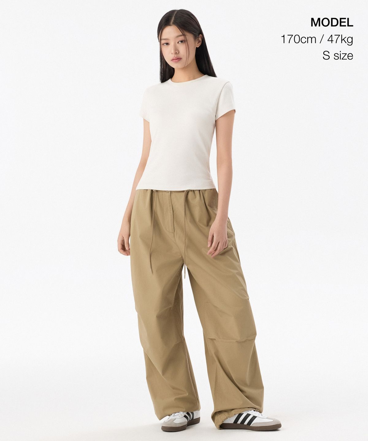 무신사 스탠다드 우먼(MUSINSA STANDARD WOMAN) 우먼즈 슬림 크루 넥 브라 티셔츠 [크림]