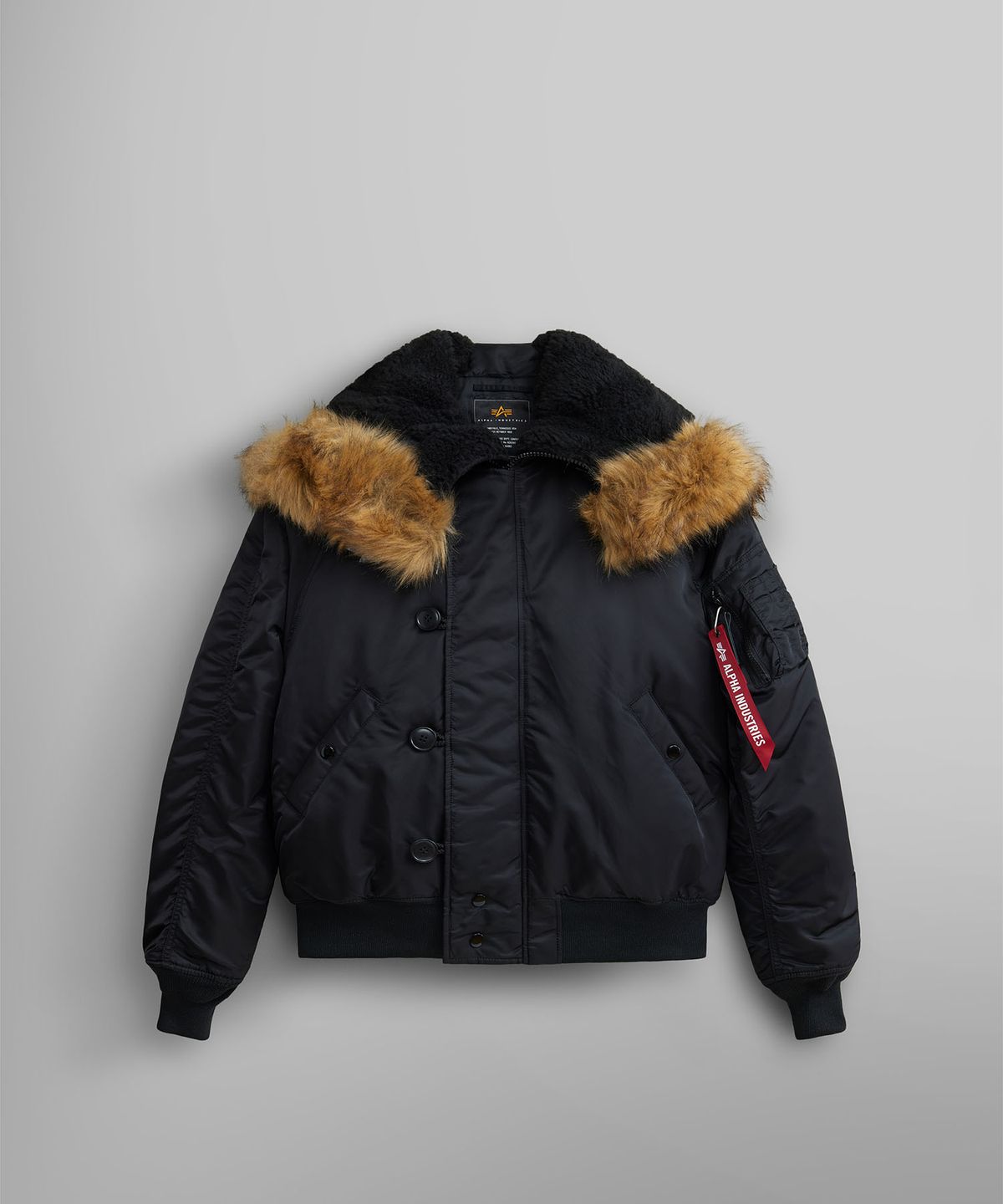 알파 인더스트리(ALPHA INDUSTRIES) N-2B 헤리티지 핏 파카 블랙