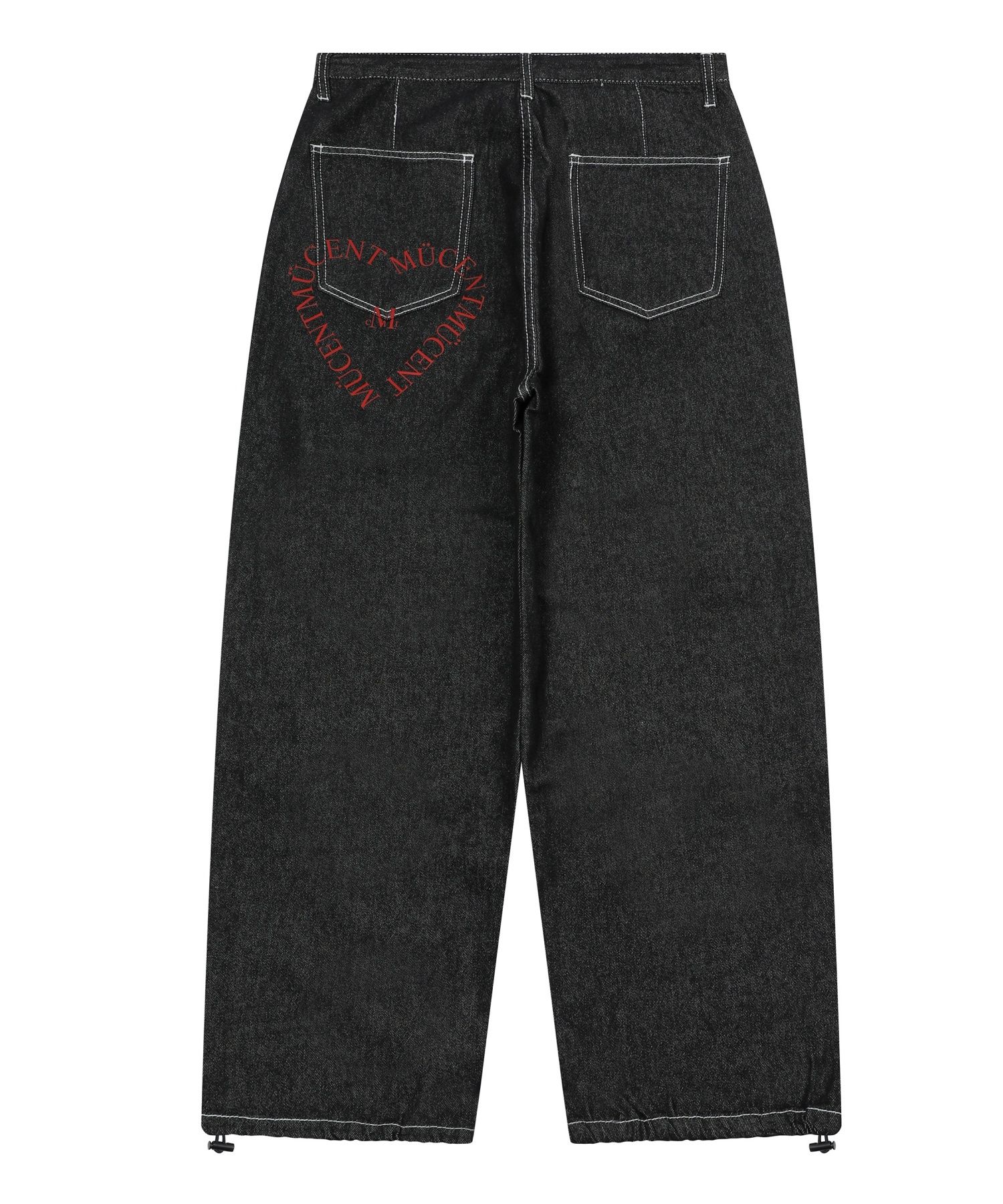 パンツ MUCENT Signature Heart Lettering Back Logo Denim Pants Unise MUSINSA | MUCENT Signature Heart Lettering Back Logo Denim