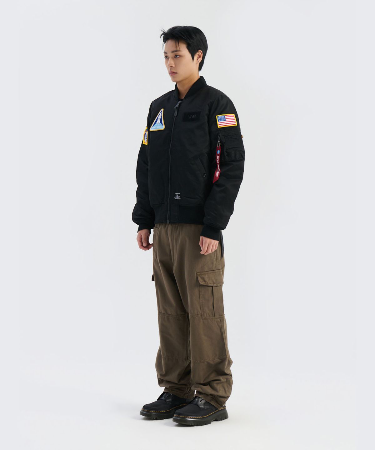 알파 인더스트리(ALPHA INDUSTRIES) 나사 MA-1 플라이트 자켓 GEN II 블랙