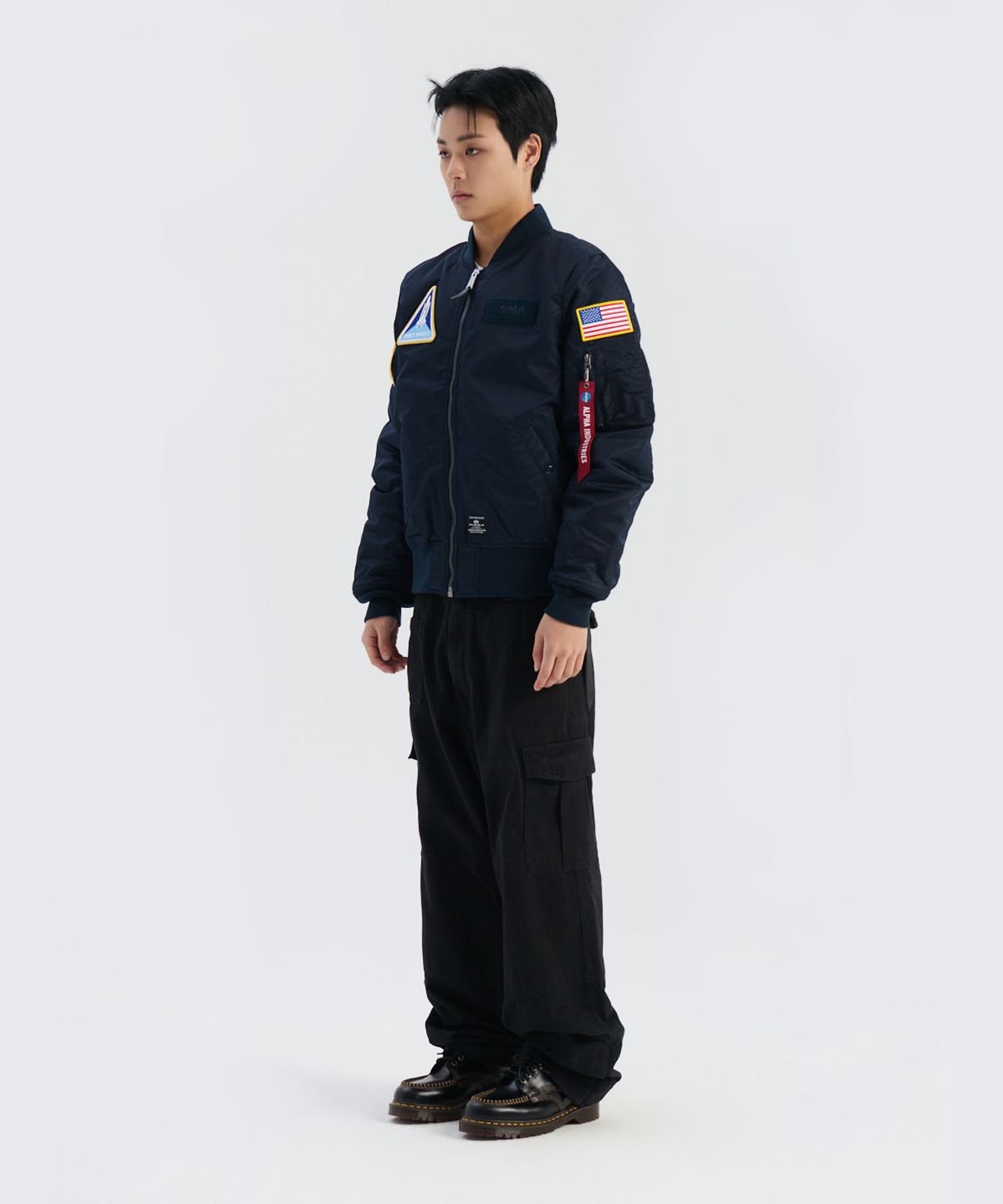 알파 인더스트리(ALPHA INDUSTRIES) 나사 MA-1 플라이트 자켓 GEN II 레플리카 블루