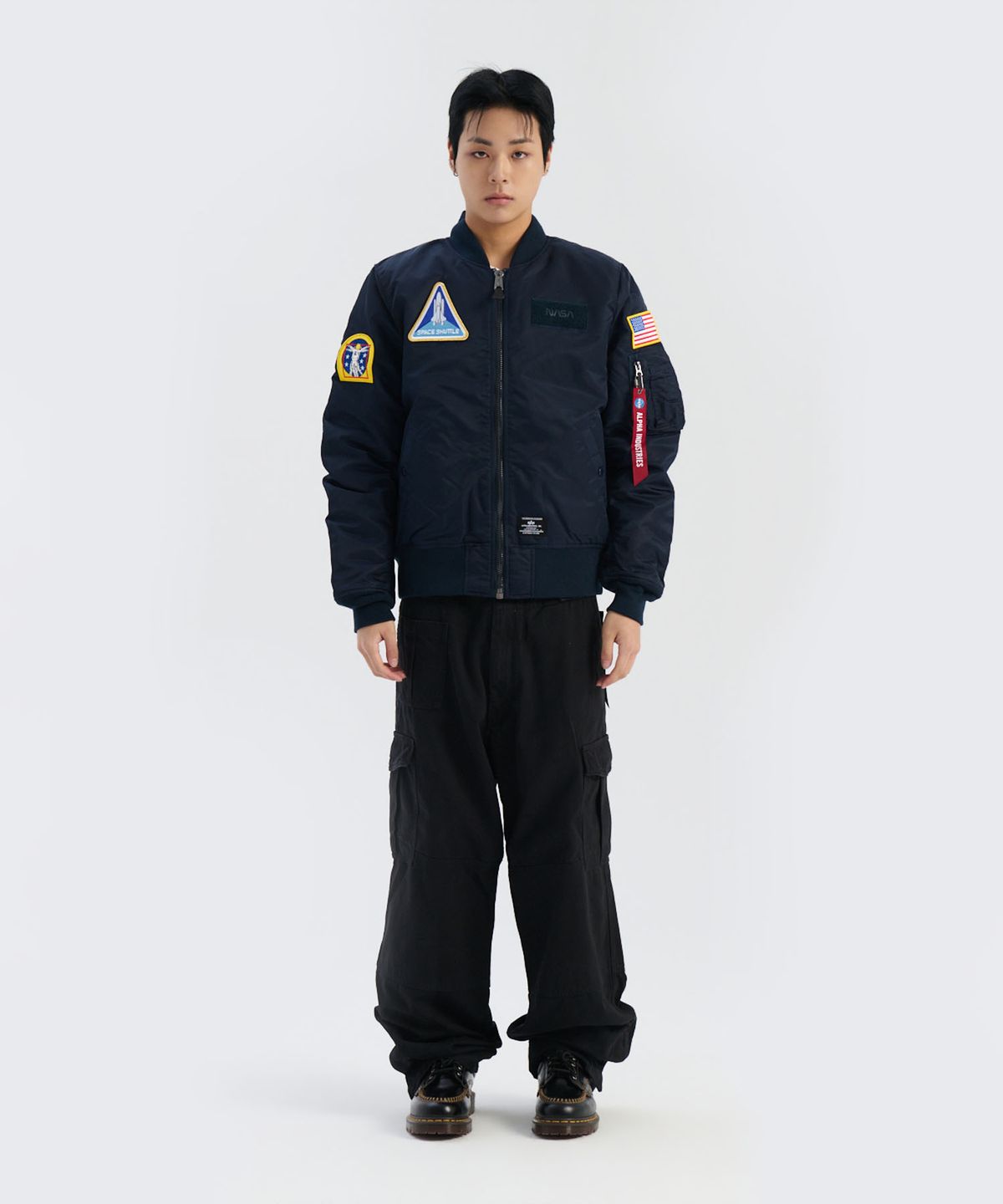 알파 인더스트리(ALPHA INDUSTRIES) 나사 MA-1 플라이트 자켓 GEN II 레플리카 블루