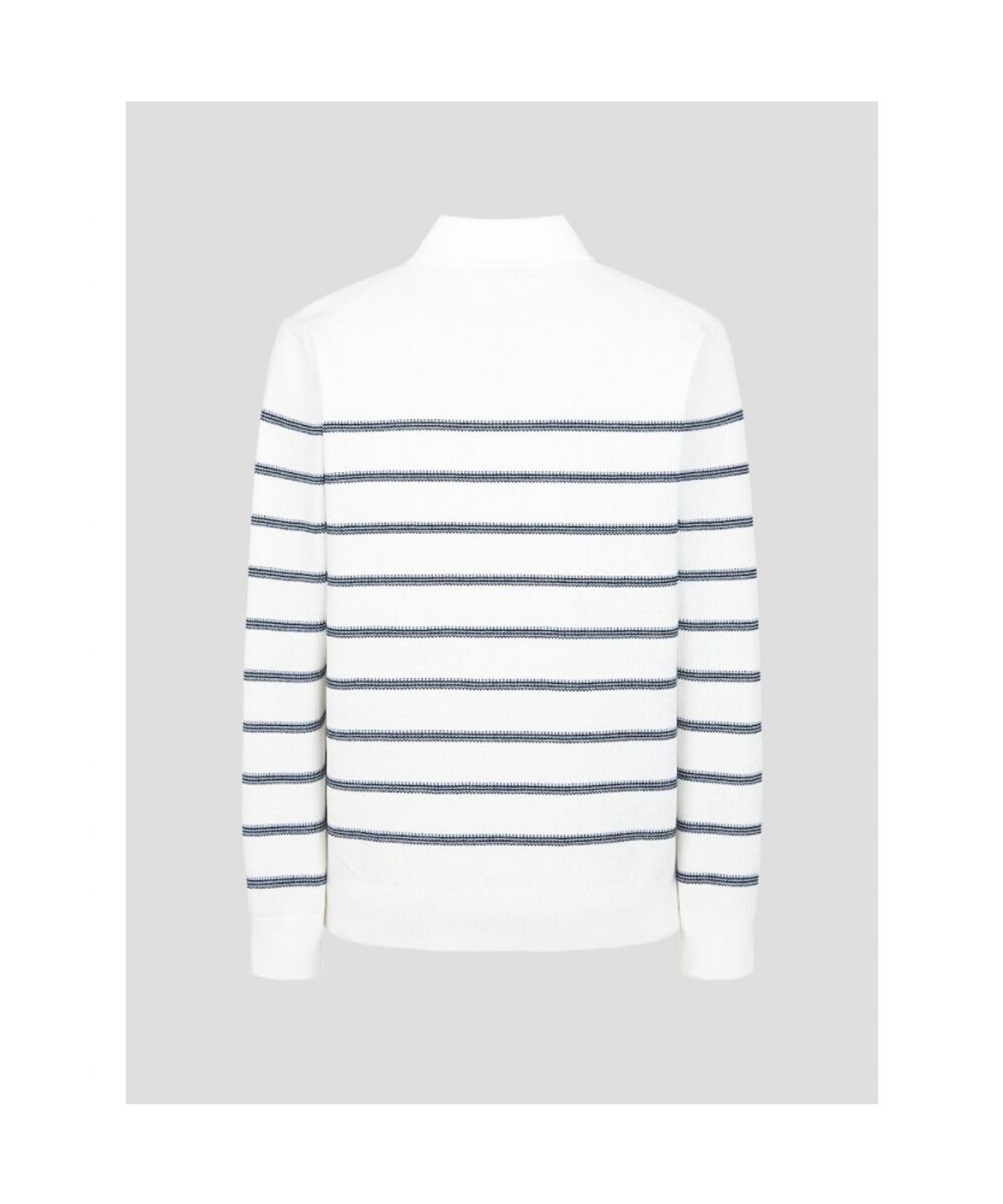빈폴 멘(BEANPOLE MEN) 스트라이프 하프집업 니트  화이트 (BC5251C061)