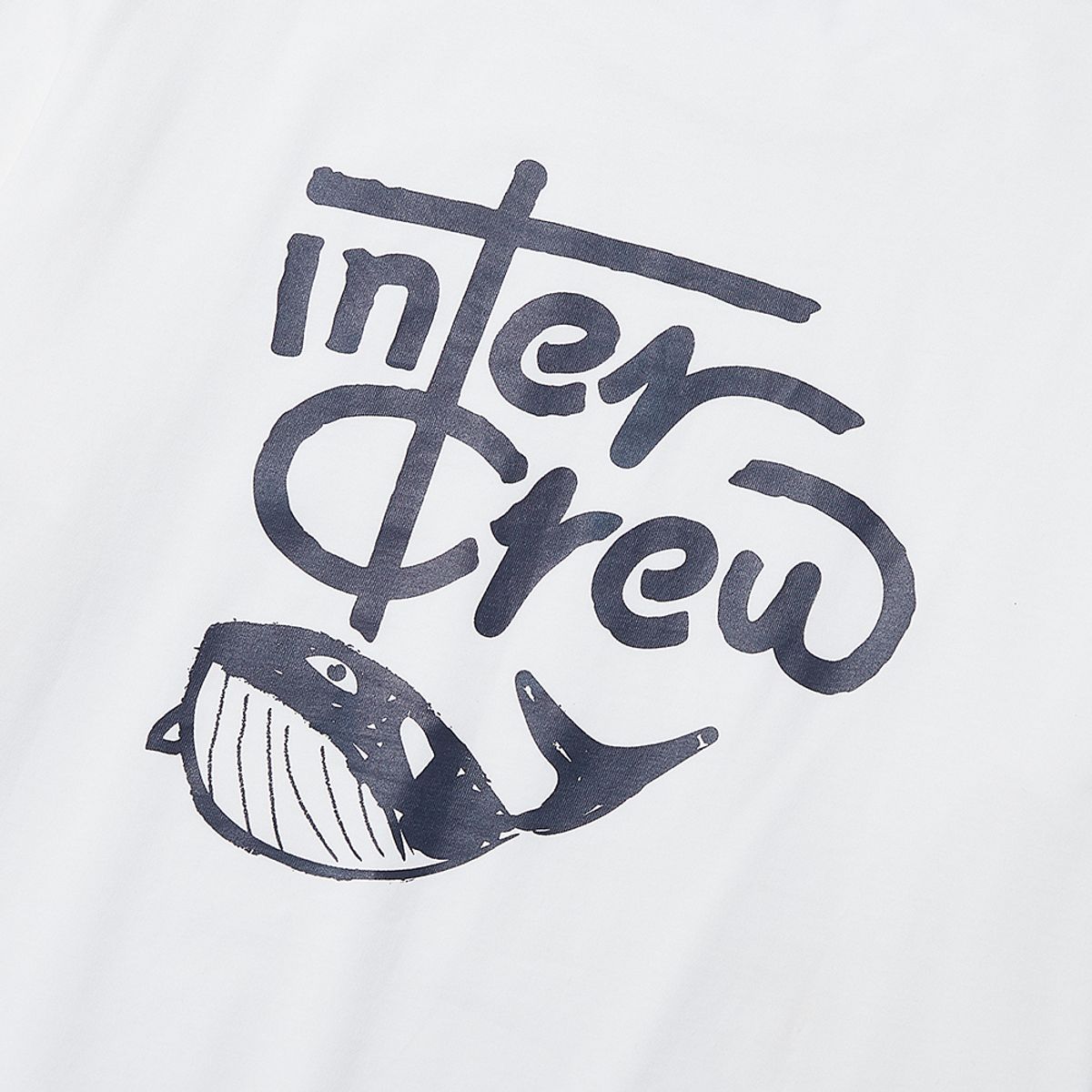 인터크루(INTERCREW) 뒷판 아트웍 장식 티셔츠 O화이트 ITZ1TR02AOH