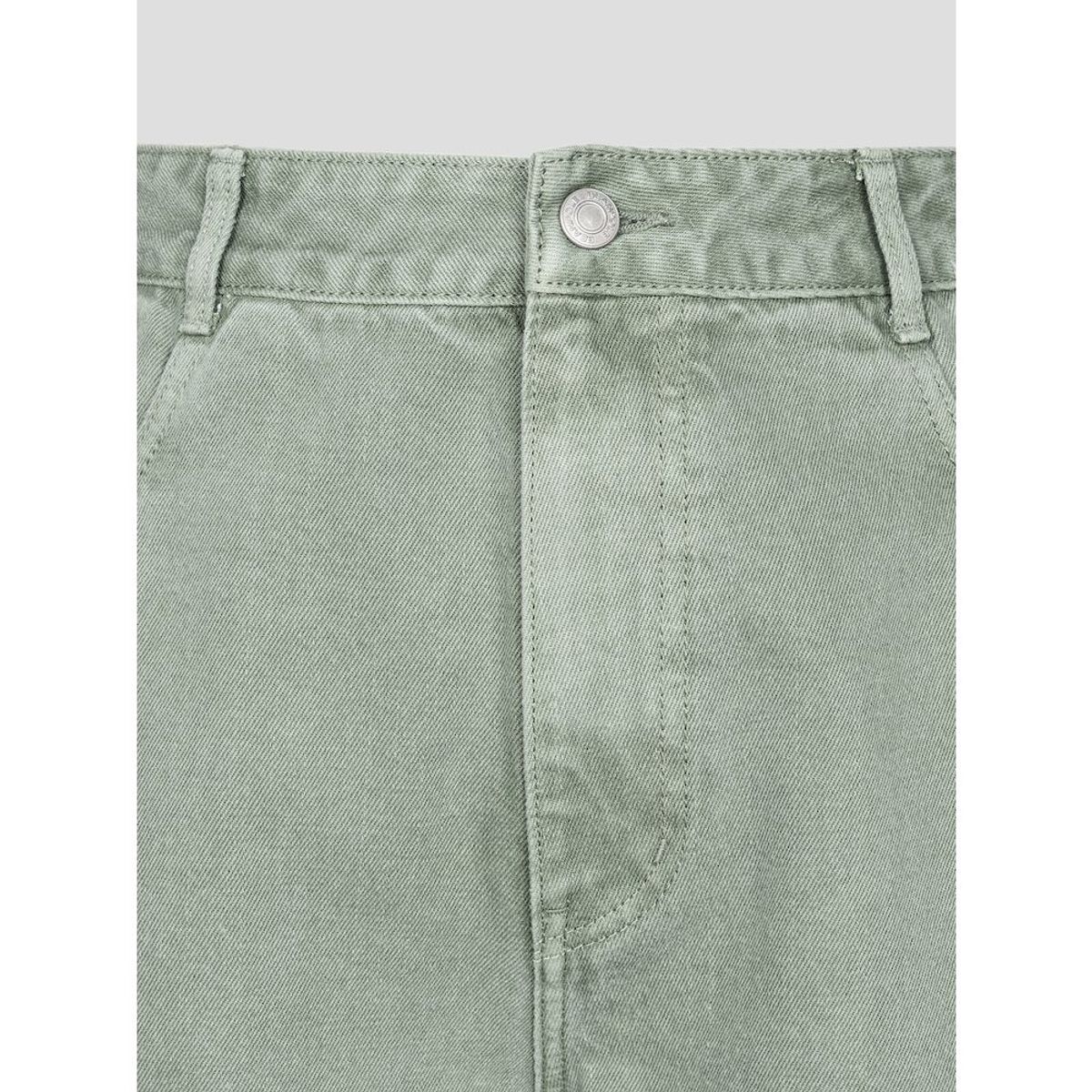 빈폴 멘(BEANPOLE MEN) [Reedition] 가먼트다잉 데님 셋업 하프 팬츠  카키