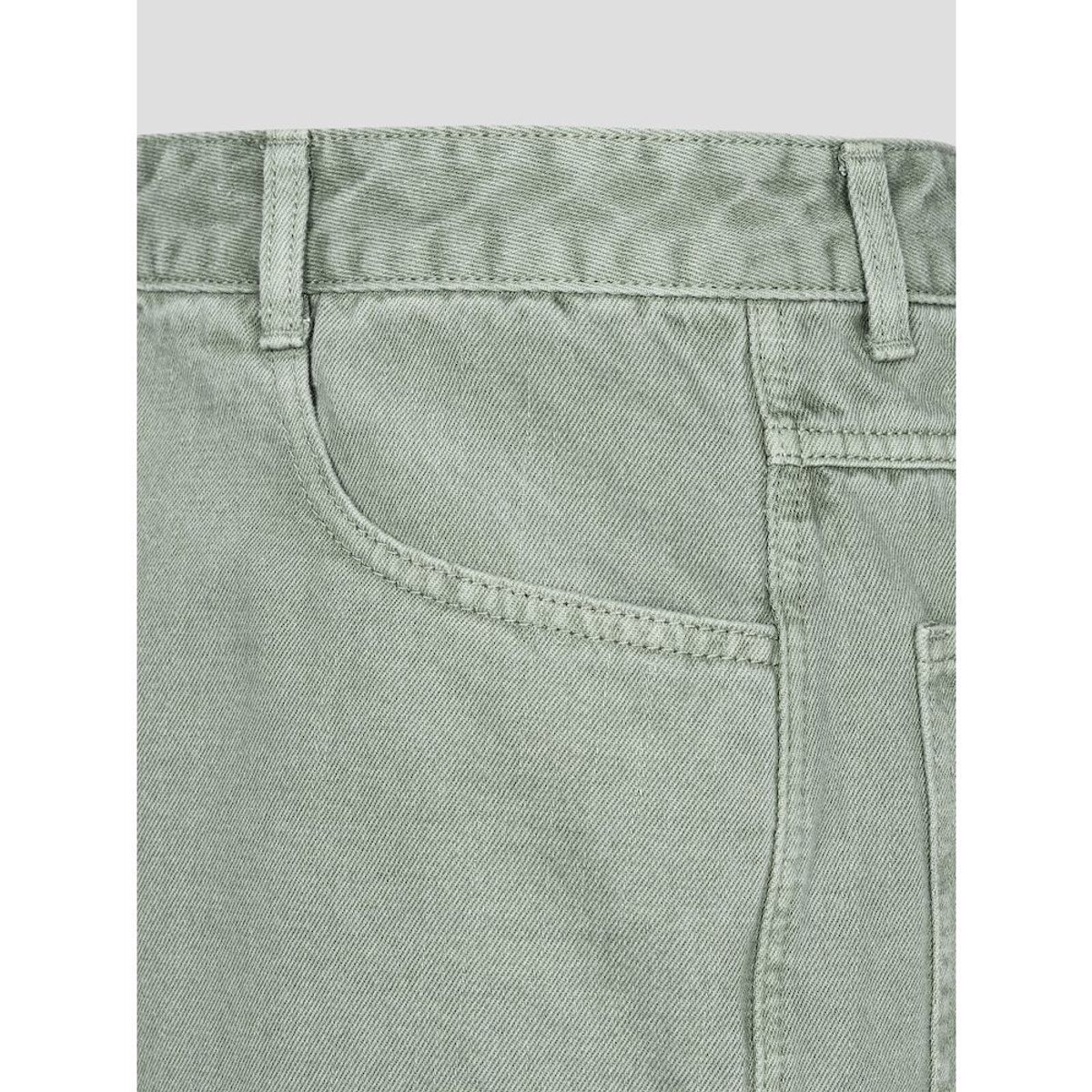 빈폴 멘(BEANPOLE MEN) [Reedition] 가먼트다잉 데님 셋업 하프 팬츠  카키