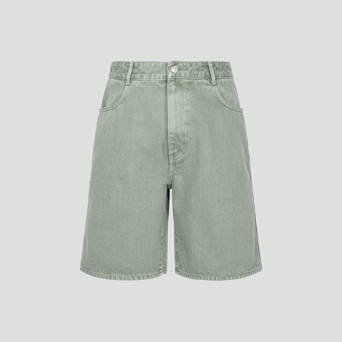 빈폴 멘(BEANPOLE MEN) [Reedition] 가먼트다잉 데님 셋업 하프 팬츠  카키