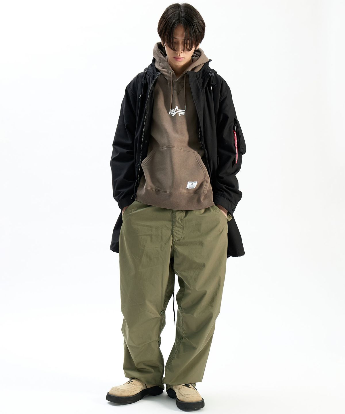 알파 인더스트리(ALPHA INDUSTRIES) M-59 피쉬테일 파카 블랙