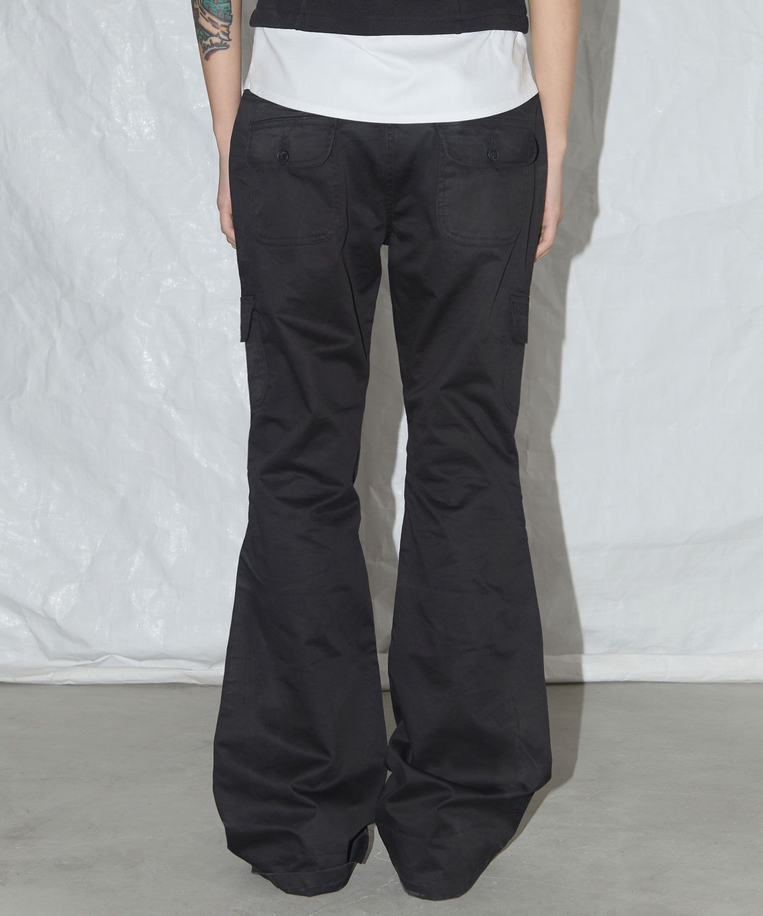 FANCY CLUBCargo Pin Tuck Bootcut Pants