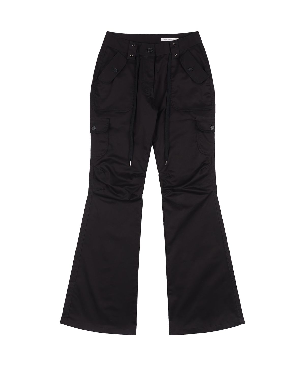 팬시클럽(FANCY CLUB) 카고 핀턱 부츠컷 팬츠 (BLACK) F25QD887
