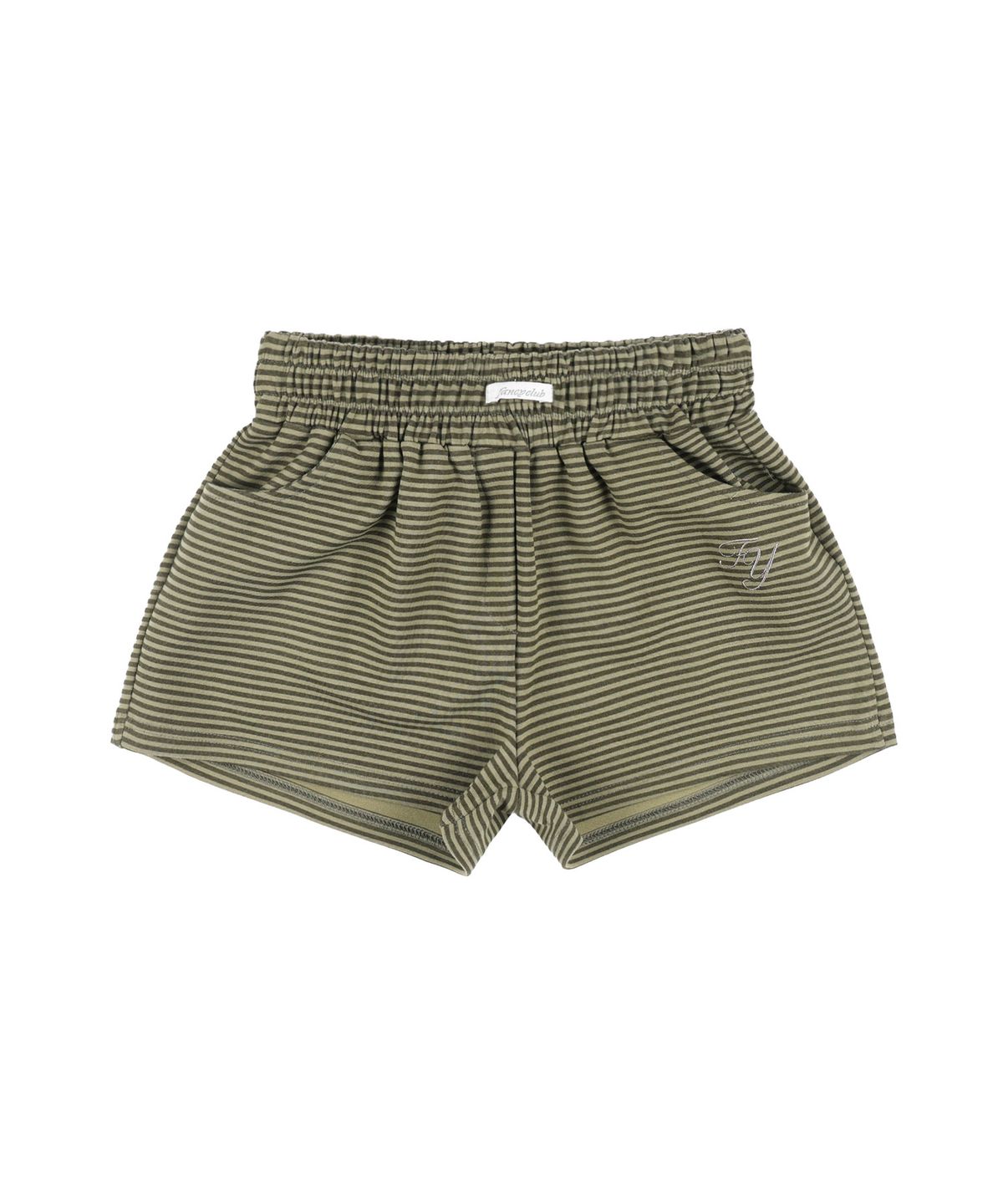 팬시클럽(FANCY CLUB) FY 스트라이프 마이크로 숏팬츠 (KHAKI) F25QD898