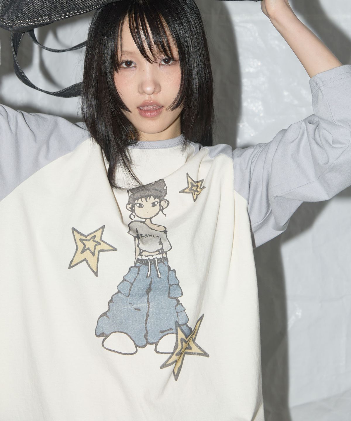 팬시클럽(FANCY CLUB) 포니 스타 롱슬리브 (GRAY) F25QB095