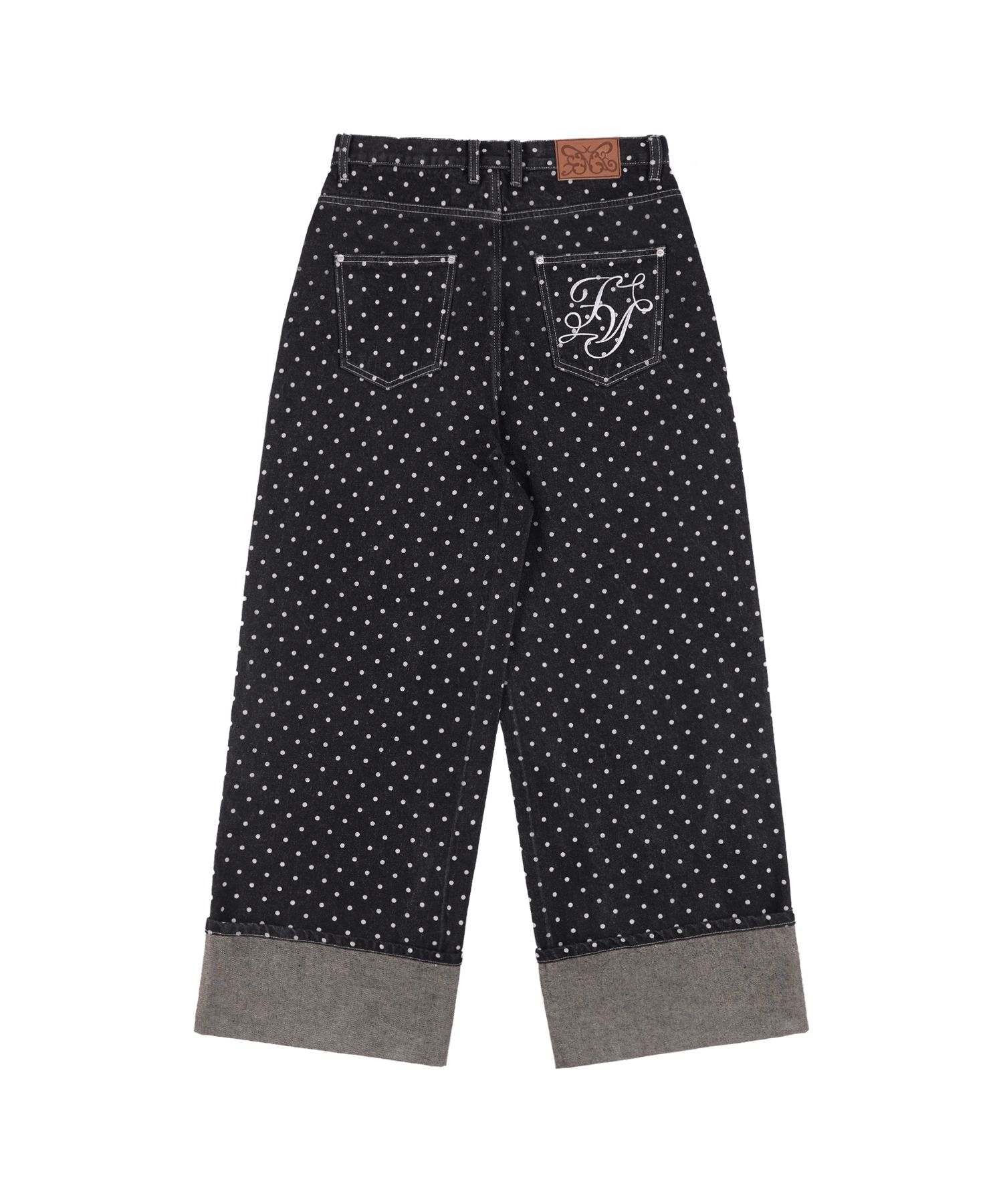 ★FANCY CLUB★ String Dot Roll-up Pants BLACK F25QD890 F25QD MUSINSA | FANCY CLUB String Dot Roll-up Pants (BLACK) F25QD890