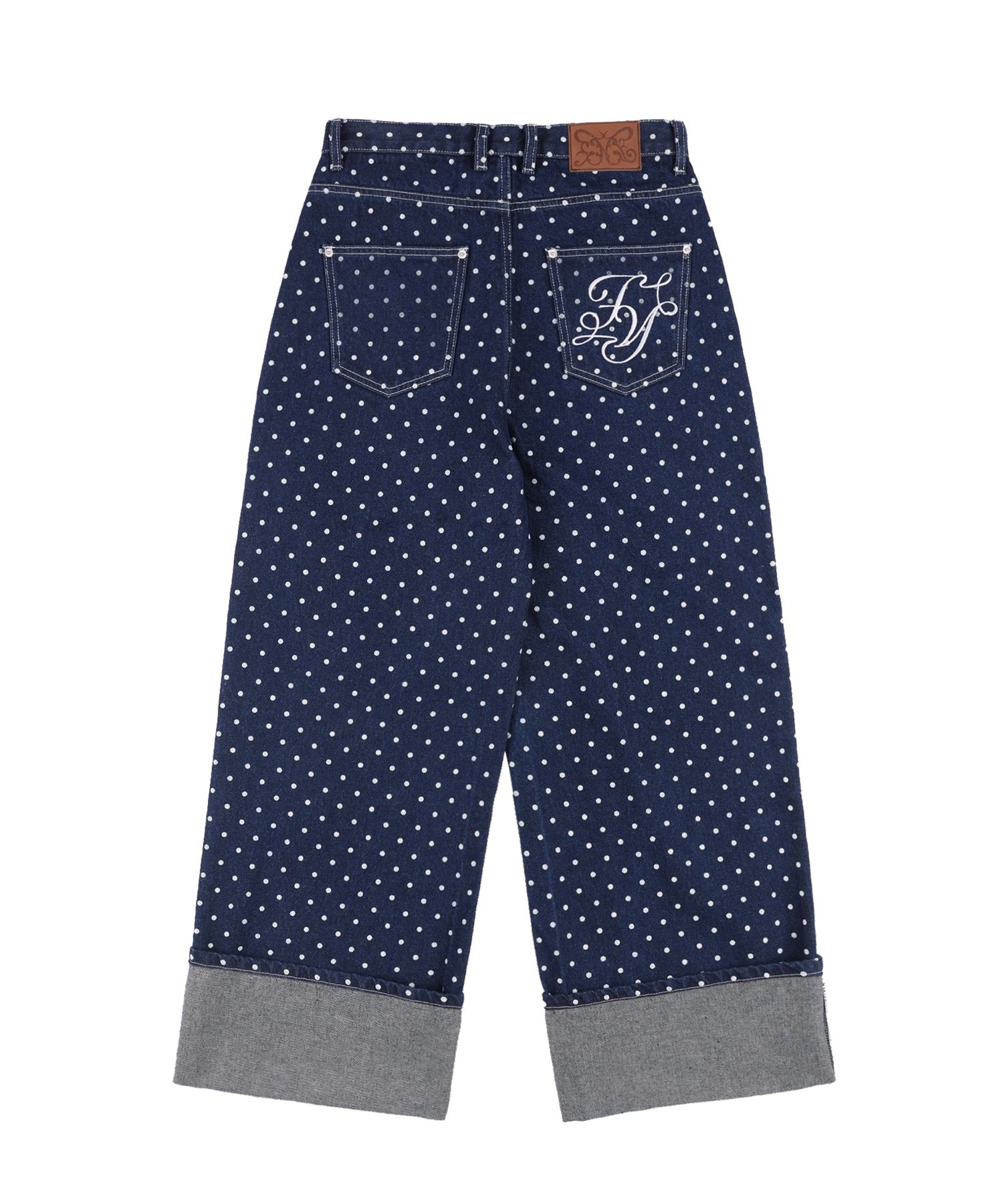 ■FANCY CLUB■ STRING DOT ROLL-UP PANTS (BLUE) MUSINSA | FANCY CLUB String Dot Roll-up Pants (BLUE) F25QD890