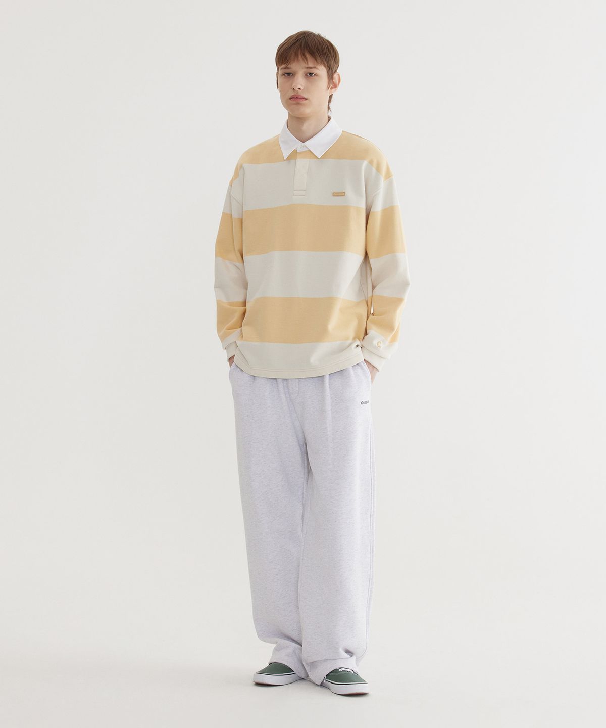 커버낫(COVERNAT) 어센틱 럭비 맨투맨 Yellow