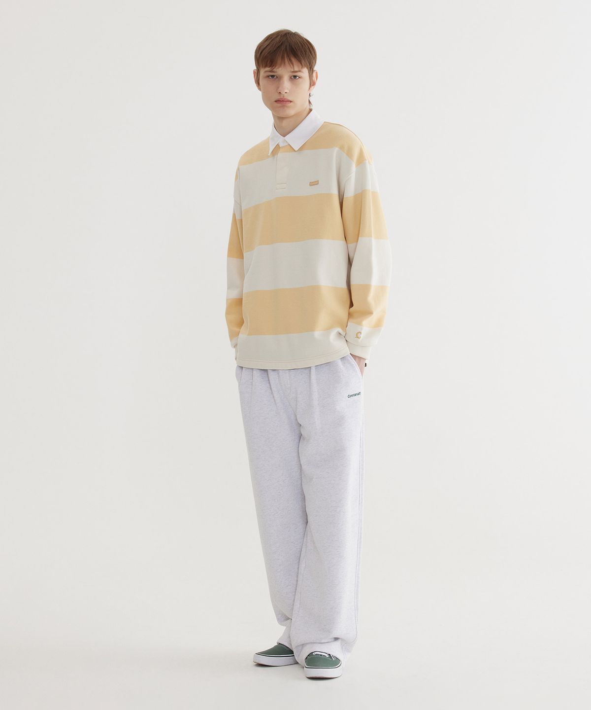 커버낫(COVERNAT) 어센틱 럭비 맨투맨 Yellow