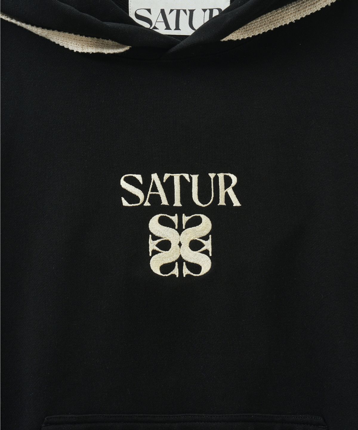 세터(SATUR) 아페로 포켓 후드 티셔츠 블랙