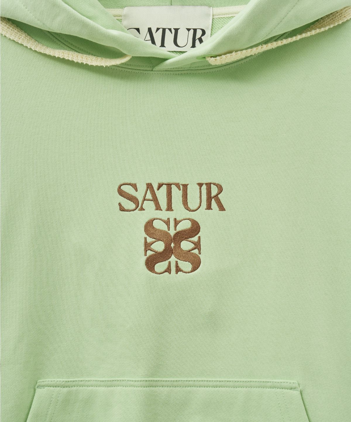 세터(SATUR) 아페로 포켓 후드 티셔츠 라이트 그린