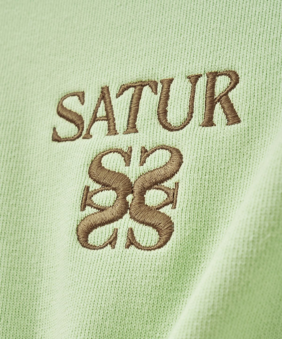 세터(SATUR) (W) 아페로 포켓 크롭 후드 티셔츠 라이트 그린