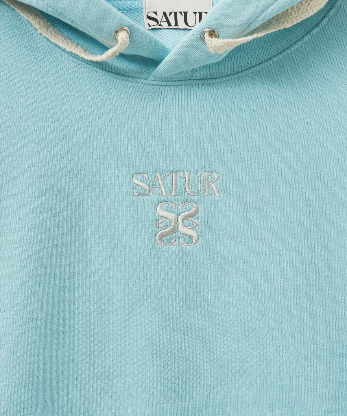 세터(SATUR) (W) 아페로 포켓 크롭 후드 티셔츠 블루