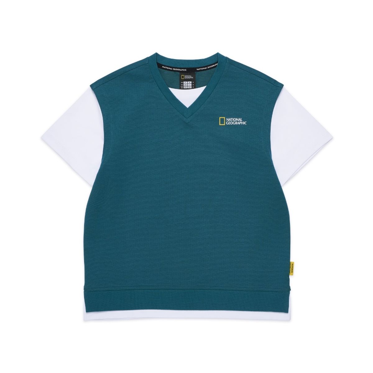 내셔널지오그래픽 키즈(NATIONAL GEOGRAPHIC KIDS) K252UPB920 컬러블럭 5부 상하 SET GREEN
