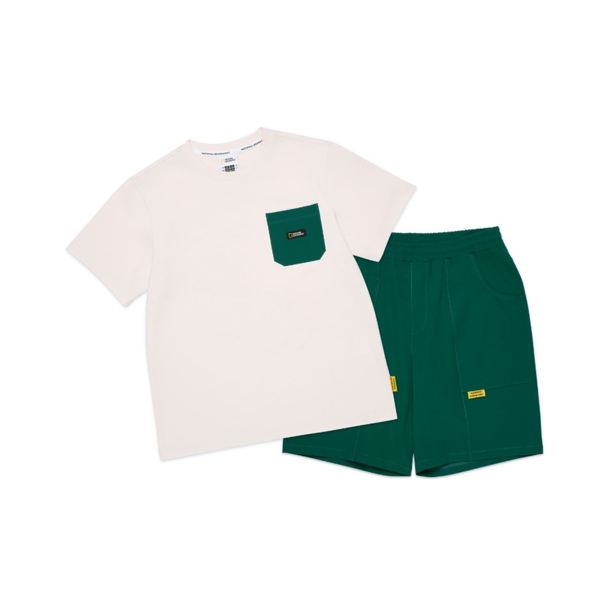 내셔널지오그래픽 키즈(NATIONAL GEOGRAPHIC KIDS) K252UPB910 5부 상하 SET CREAM