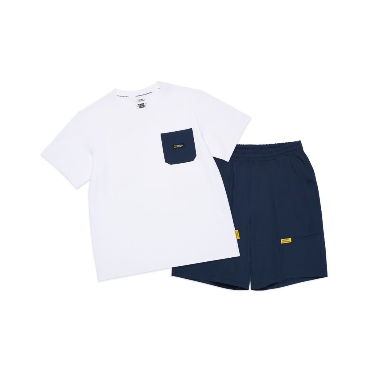 내셔널지오그래픽 키즈(NATIONAL GEOGRAPHIC KIDS) K252UPB910 5부 상하 SET WHITE