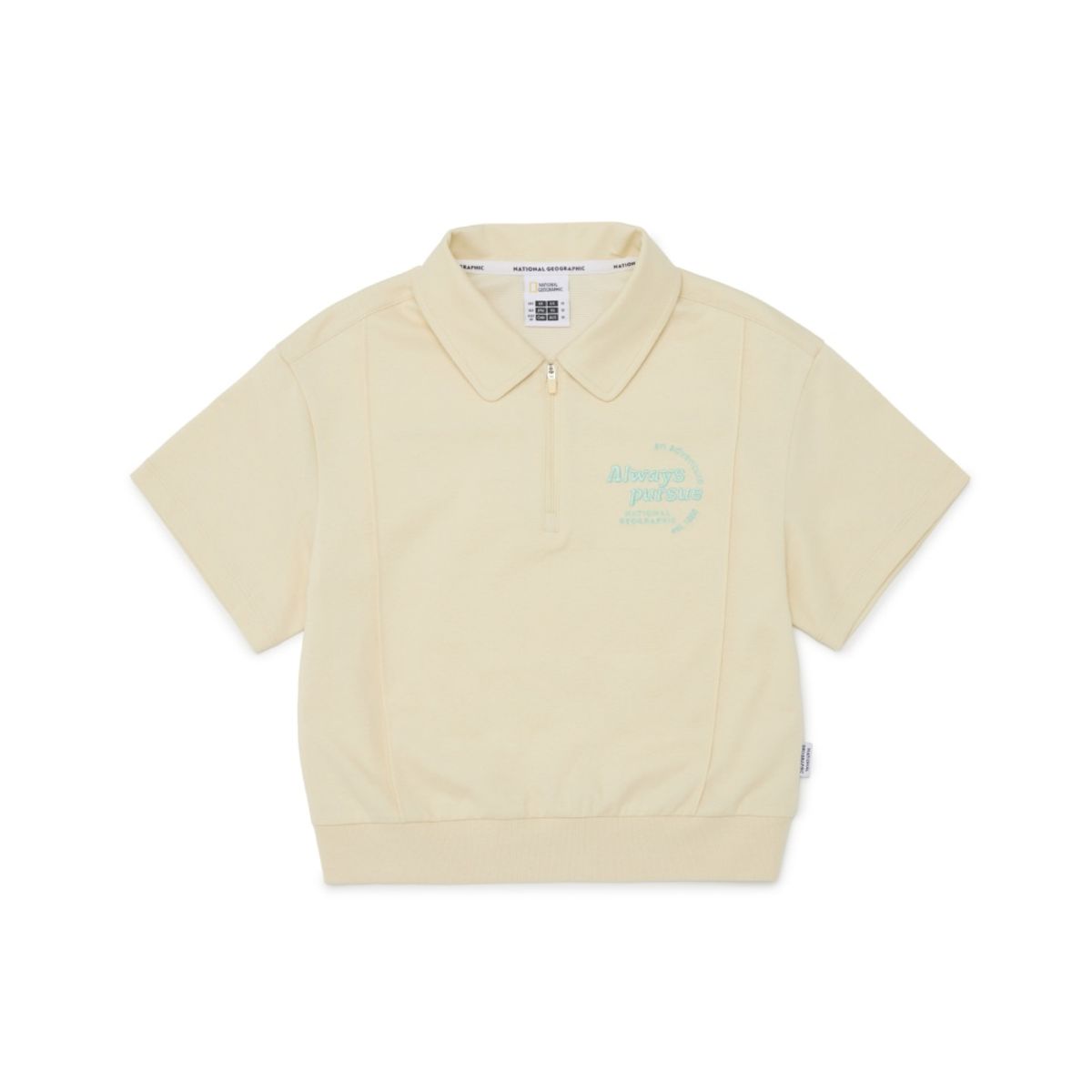 내셔널지오그래픽 키즈(NATIONAL GEOGRAPHIC KIDS) K252GPB910 여아 반집업 상하 SET CREAM