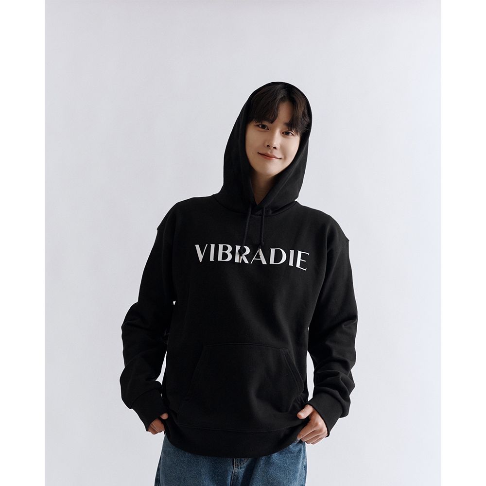 MUSINSA公式 | VIBRADIE VB メンズ ロゴ ブラック フードパーカー