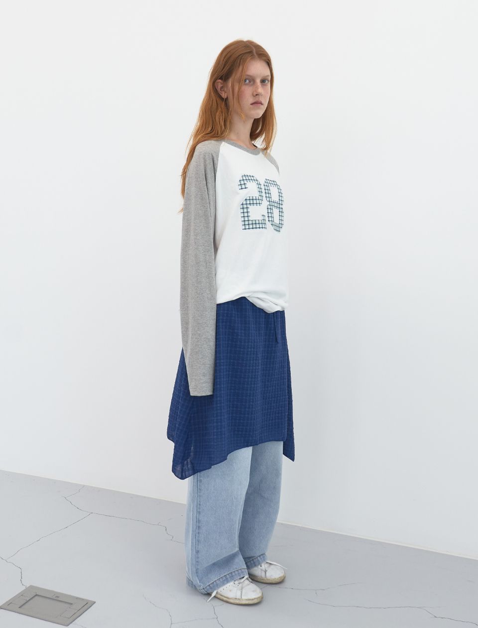 miu x ENZOBLUES] Mixed Patch Boxy Lst (White) | ファッション通販