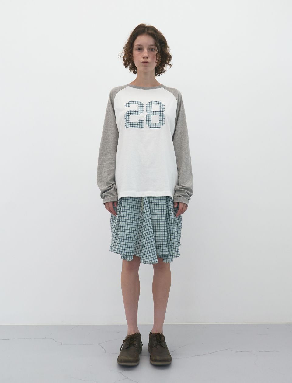 ENZOBLUES ミックスパッチバクシーLst （ホワイト） miu x ENZOBLUES] Mixed Patch Boxy Lst (White) | ファッション通販