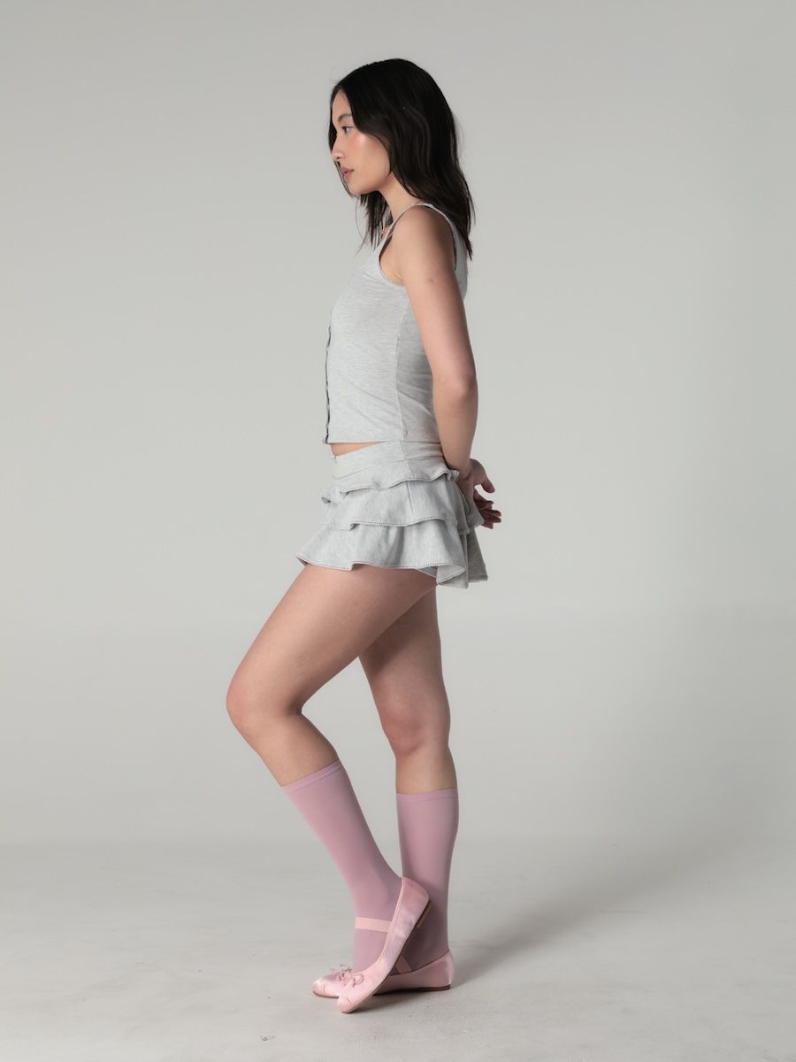 スカート muguet spangle mini skirt White SKIRT