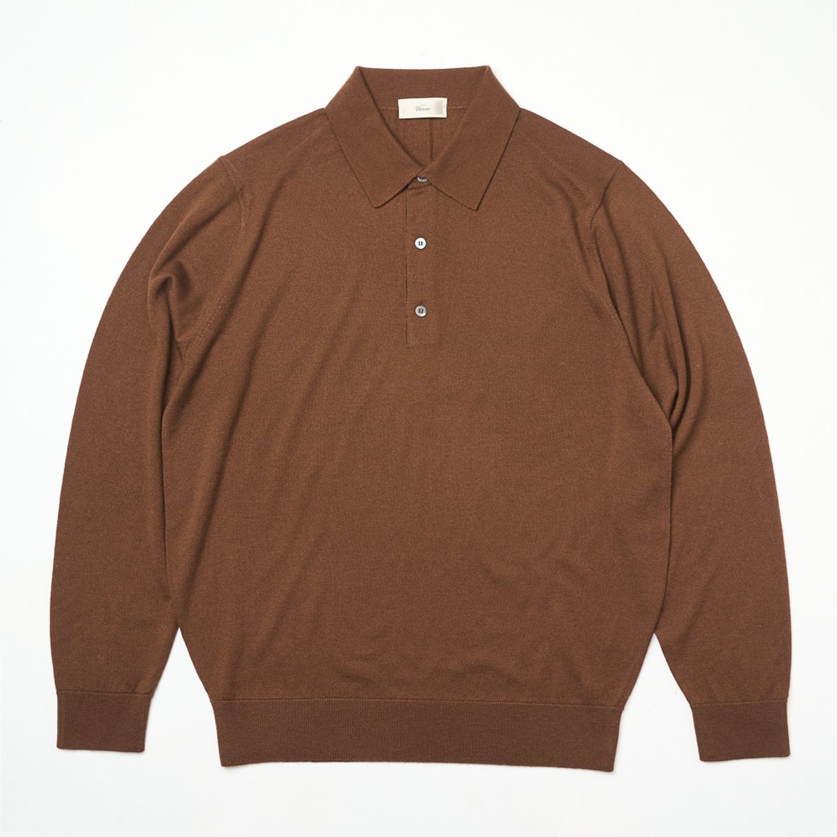 베르노(VERNO) 25SS Cashtouch Long Sleeve Polo Knit Brown