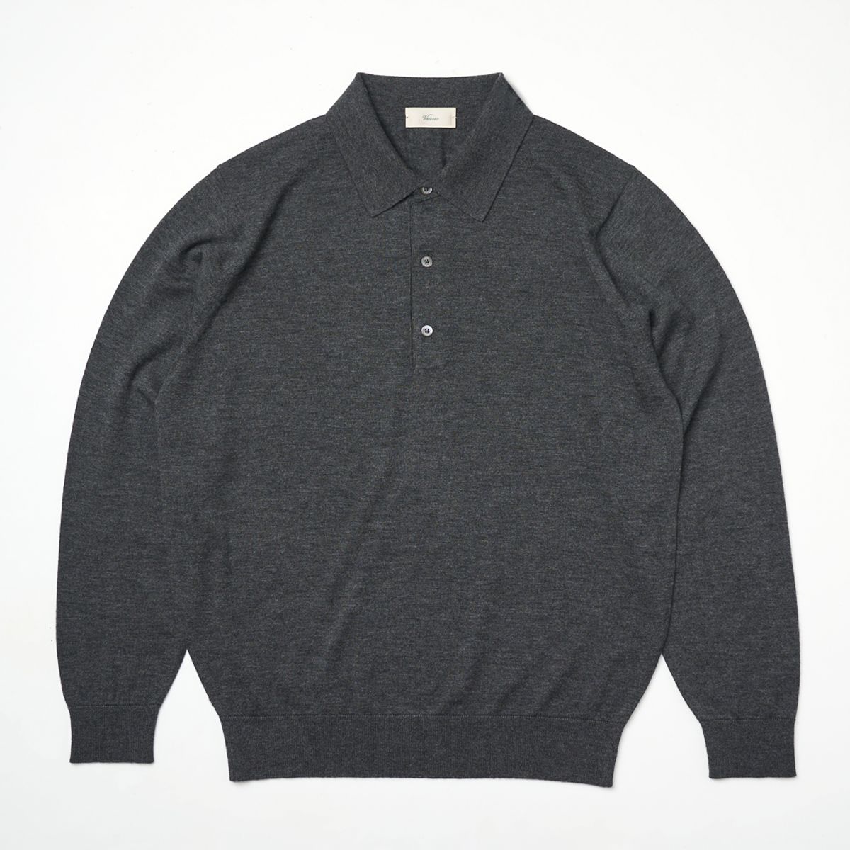 베르노(VERNO) 25SS Cashtouch Long Sleeve Polo Knit Charcoal