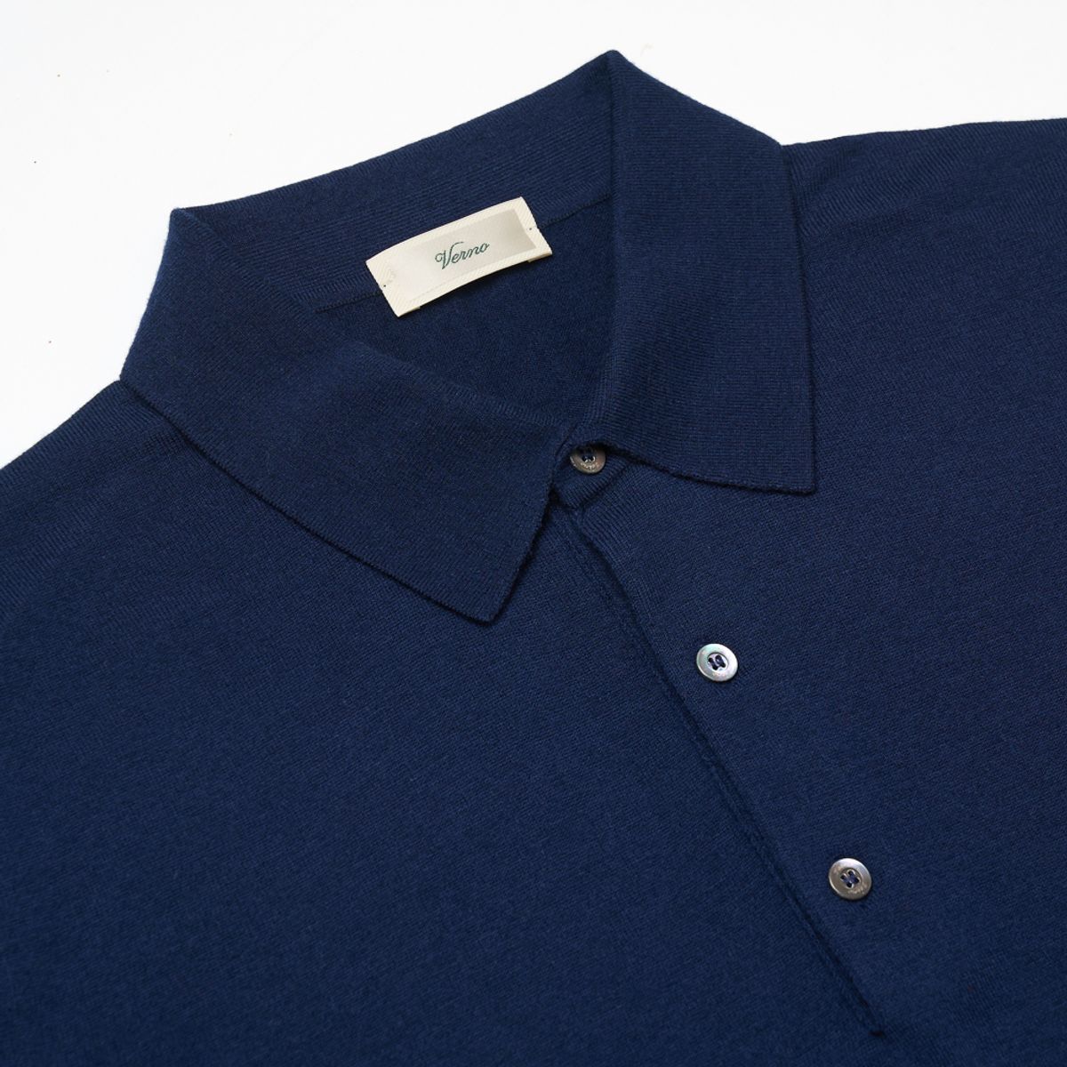 베르노(VERNO) 25SS Cashtouch Long Sleeve Polo Knit Dark-Navy