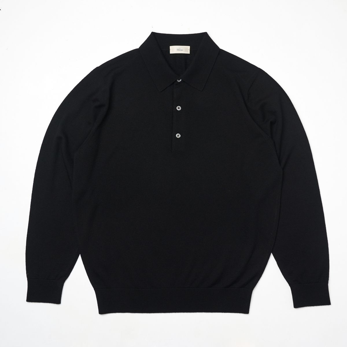 베르노(VERNO) 25SS Cashtouch Long Sleeve Polo Knit Black