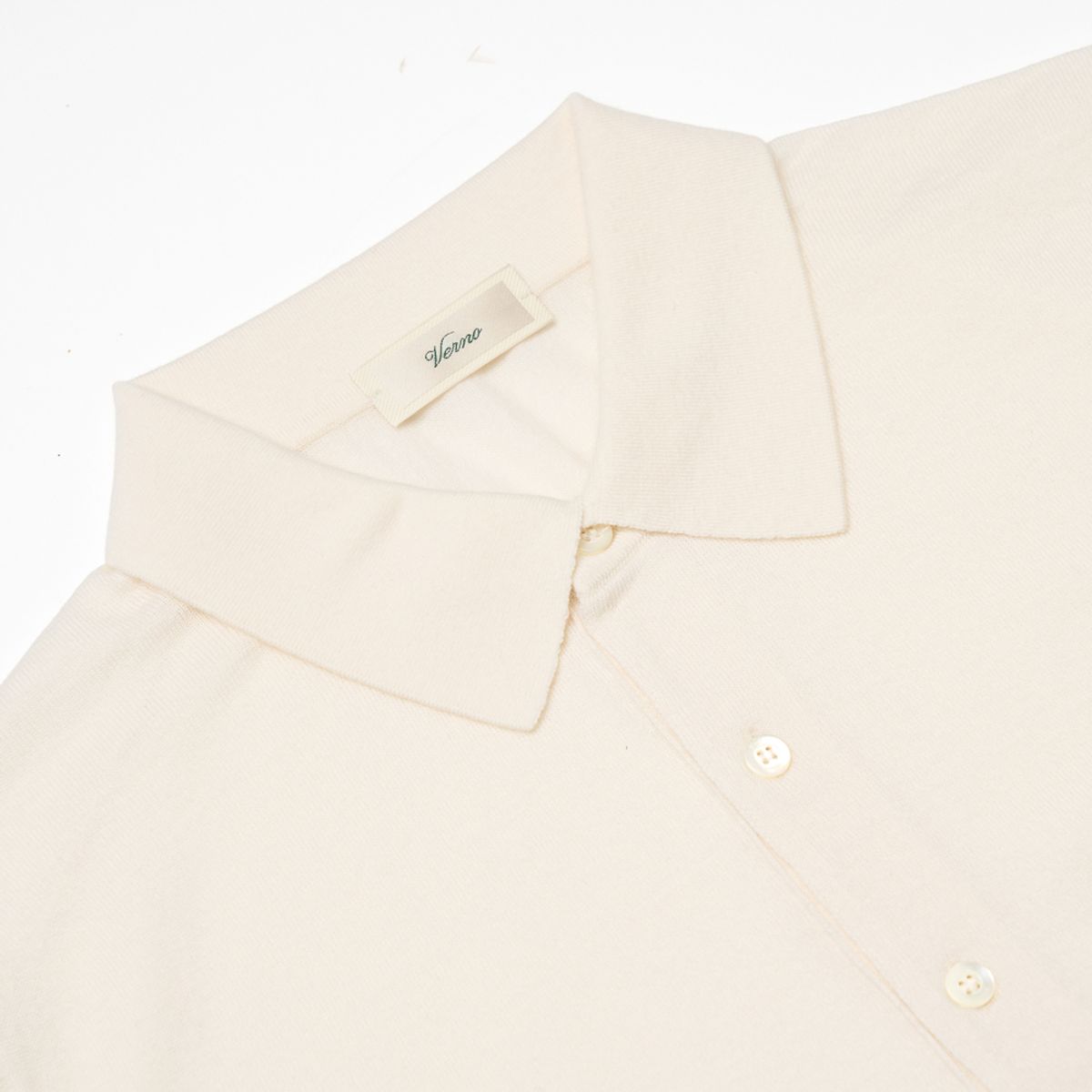 베르노(VERNO) 25SS Cashtouch Long Sleeve Polo Knit Ivory